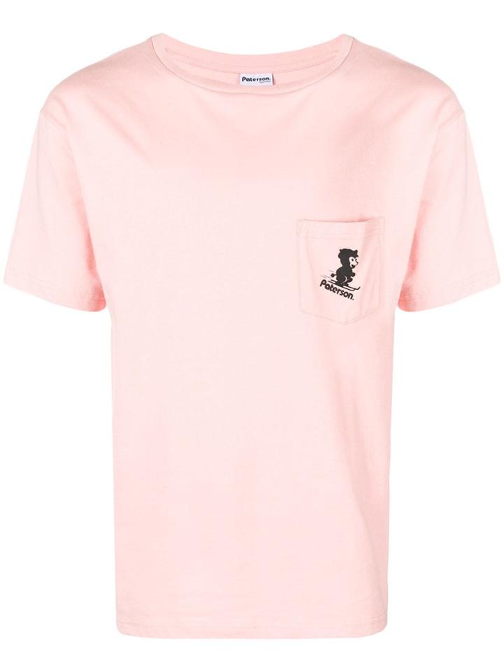 Paterson. Ski Bear Pocket T-shirt - Pink & Purple