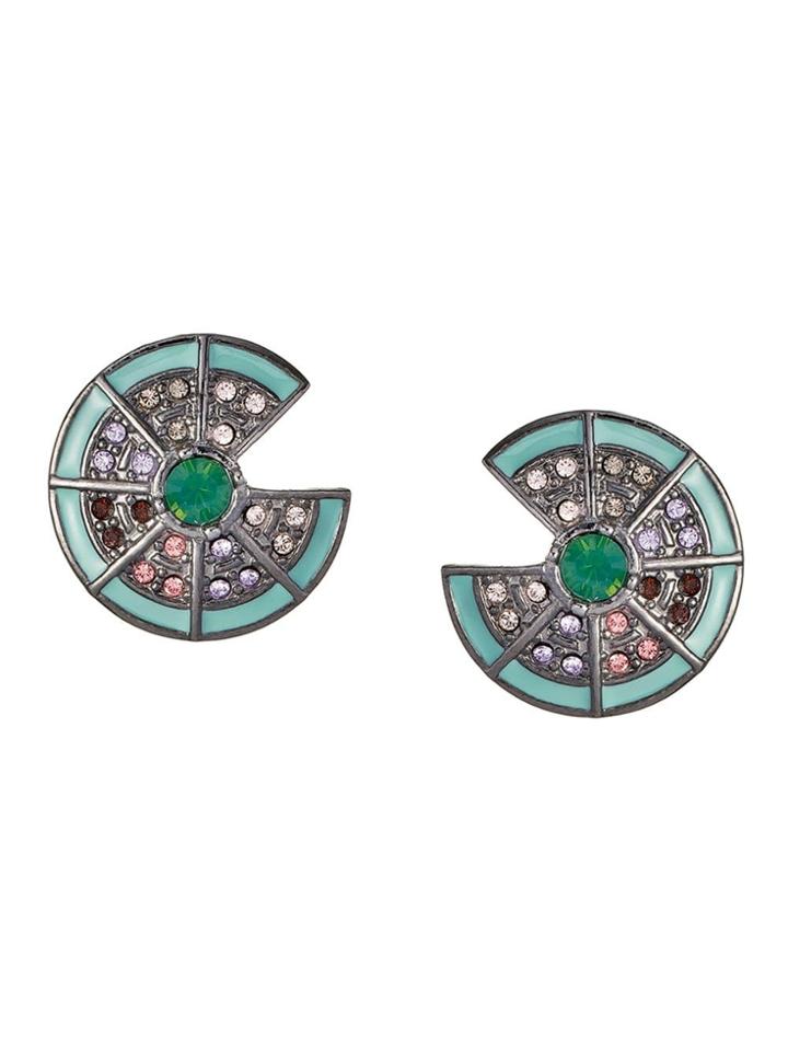 Camila Klein Strass Embellished Earrings - Grafite