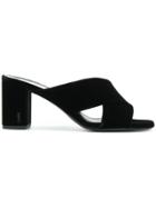 Saint Laurent Loulou Slide Mules - Black