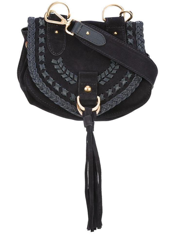See By Chloé Collins Crossbody Bag, Women's, Blue, Calf Suede/cotton