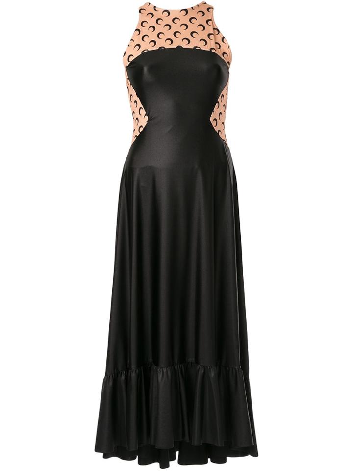 Marine Serre Moon Print Midi Dress - Black
