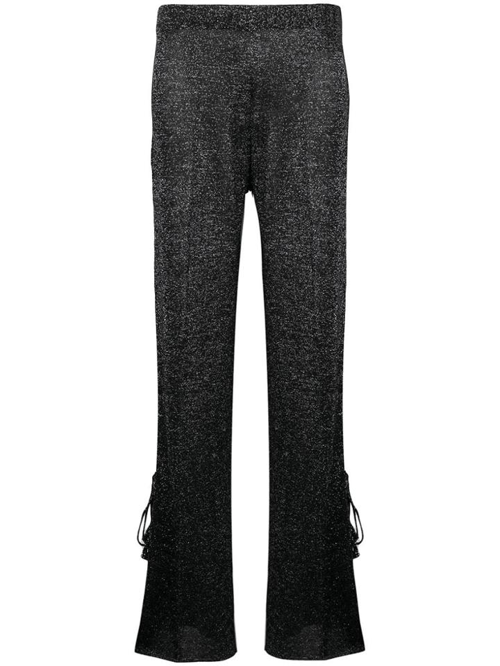 Circus Hotel Lamé Flared Trousers - Blue