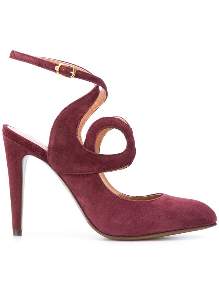 L'autre Chose Spiral Strap Pumps - Red
