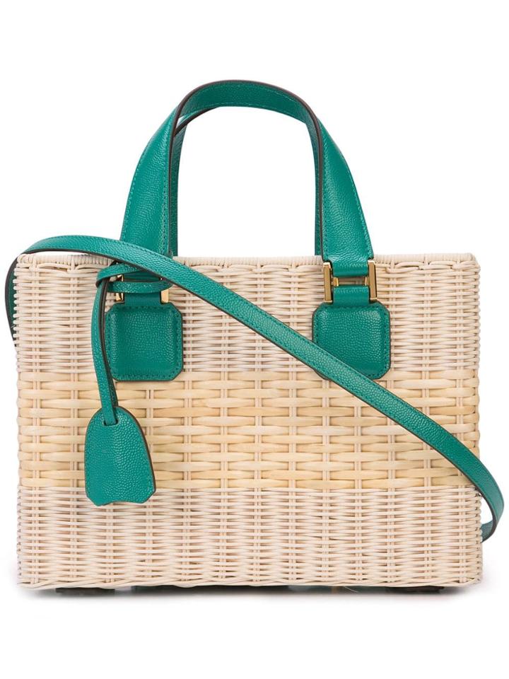 Mark Cross Contrast Details Tote - Brown