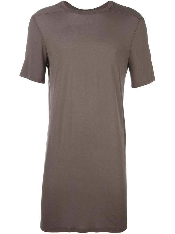Rick Owens 'level' T-shirt, Men's, Size: Medium, Brown, Viscose/silk