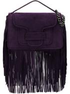 Andrea Bogosian Fringed Shoulder Bag - Pink & Purple