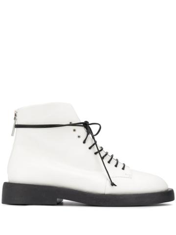 Marsèll Rear-zip Ankle Boots - White