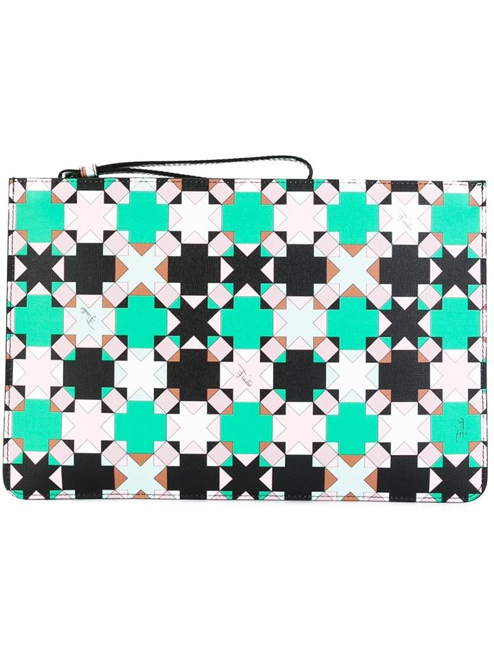 Emilio Pucci Geometric Print Clutch, Women's