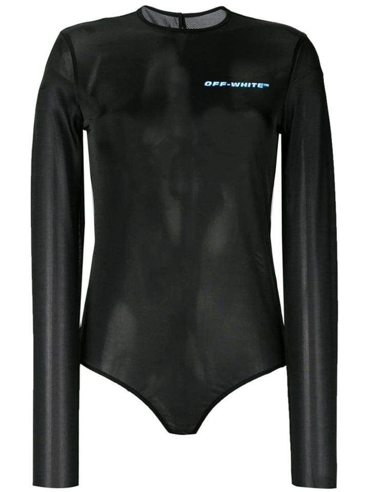 Off-white Sheer Bodysuit - Black