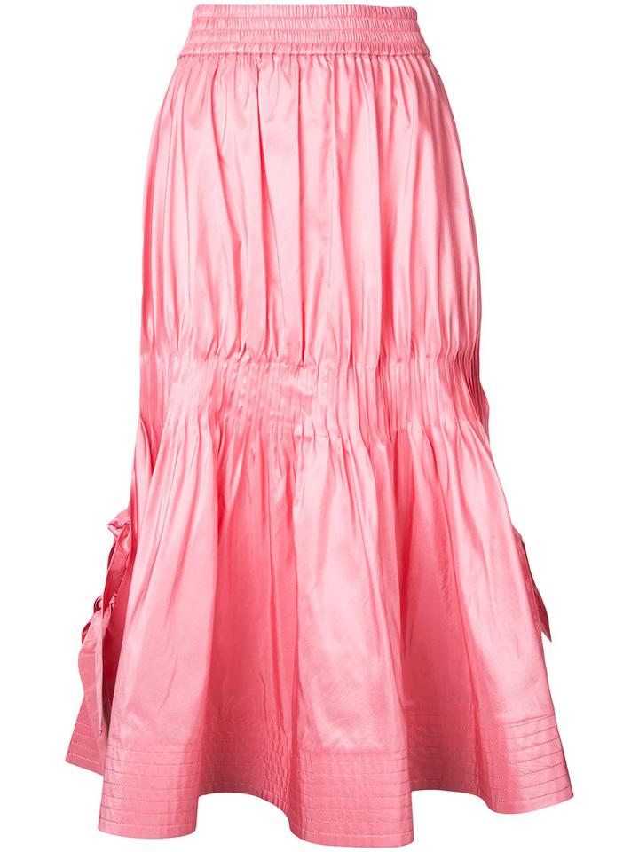 Irene - Taffeta Skirt - Women - Silk - 34, Pink/purple, Silk