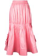 Irene - Taffeta Skirt - Women - Silk - 34, Pink/purple, Silk