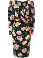 Emanuel Ungaro Vintage Flower Print Dress, Women's, Size: 48, Black