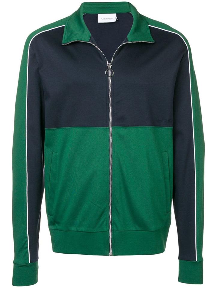 Calvin Klein Bonded Jersey Zip Jacket - Blue
