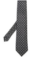 Etro Embroidered Logo Tie - Black