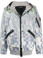 Stone Island Shadow Project Tiered Check Print Jacket - Grey