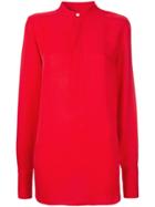 Polo Ralph Lauren Collarless Blouse - Red