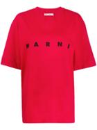 Marni Oversized Logo T-shirt - Red