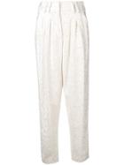 Balmain Sequin Embellished Trousers - White