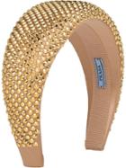 Prada Rhinestone-embellished Satin Hairband - Gold