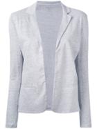 Welt Pocket Blazer - Women - Linen/flax/silk - 4, Grey, Linen/flax/silk, Majestic Filatures