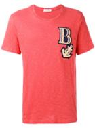 Pierre Balmain Anchor Patch T-shirt, Men's, Size: 50, Red, Cotton