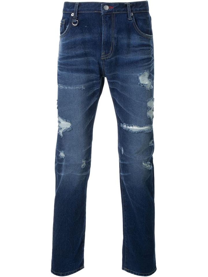 Guild Prime Distressed Slim Fit Jeans, Men's, Size: 3, Blue, Cotton