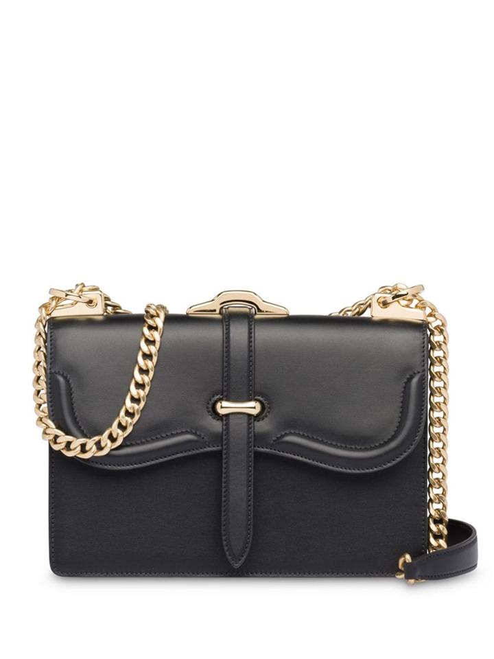 Prada Prada Belle Leather Shoulder Bag - Black