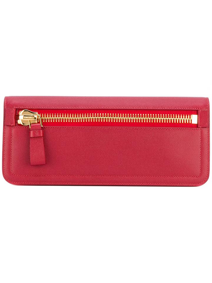 Tom Ford - Jennifer Clutch - Women - Calf Leather/sheep Skin/shearling - One Size, Women's, Red, Calf Leather/sheep Skin/shearling