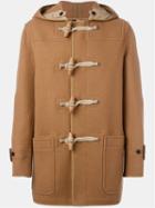 Burberry Hooded Duffle Coat, Men's, Size: 52, Brown, Cotton/polyamide/virgin Wool