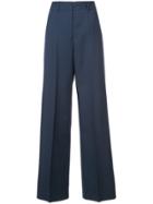 Jil Sander Wide Leg High Waisted Trousers - Blue