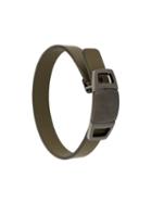 Salvatore Ferragamo Branded Buckle Bracelet, Men's, Green