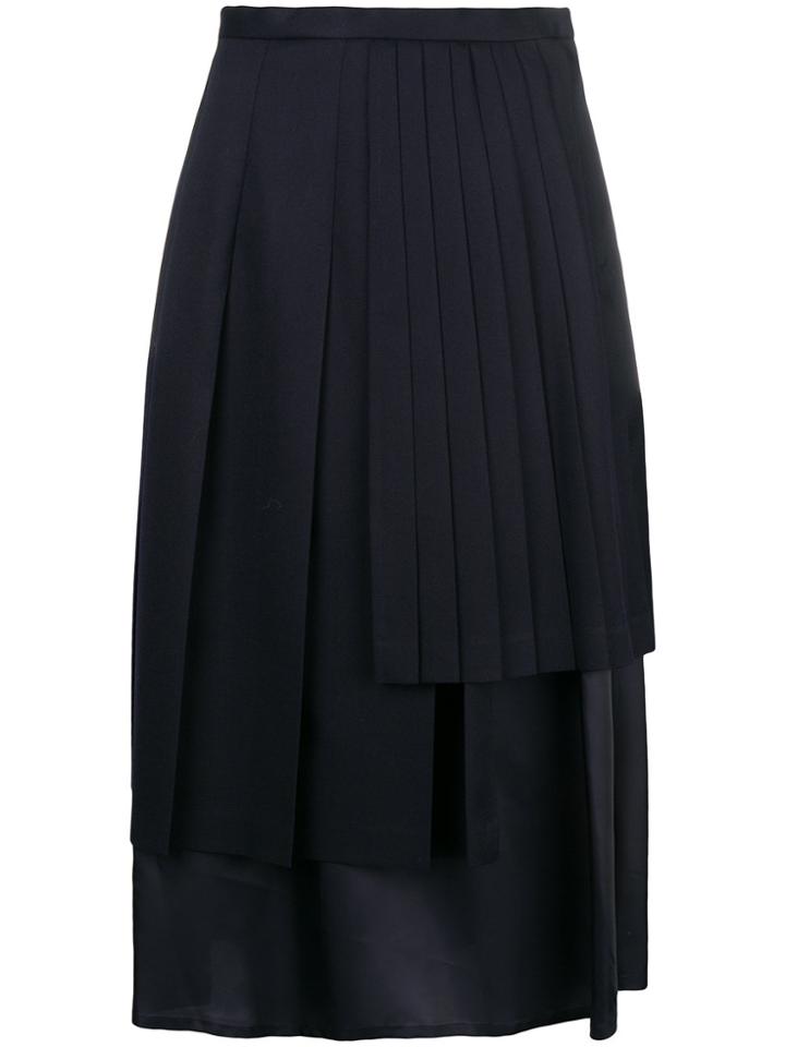 Comme Des Garçons Noir Kei Ninomiya Layered Mid-length Skirt - Black