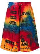 Mauna Kea Long Tie-dye Bermuda Shorts - Red