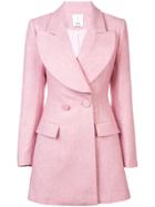 Acler Cunningham Double Breasted Blazer - Pink & Purple