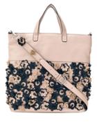 Tosca Blu Perforated Flower Tote - Pink