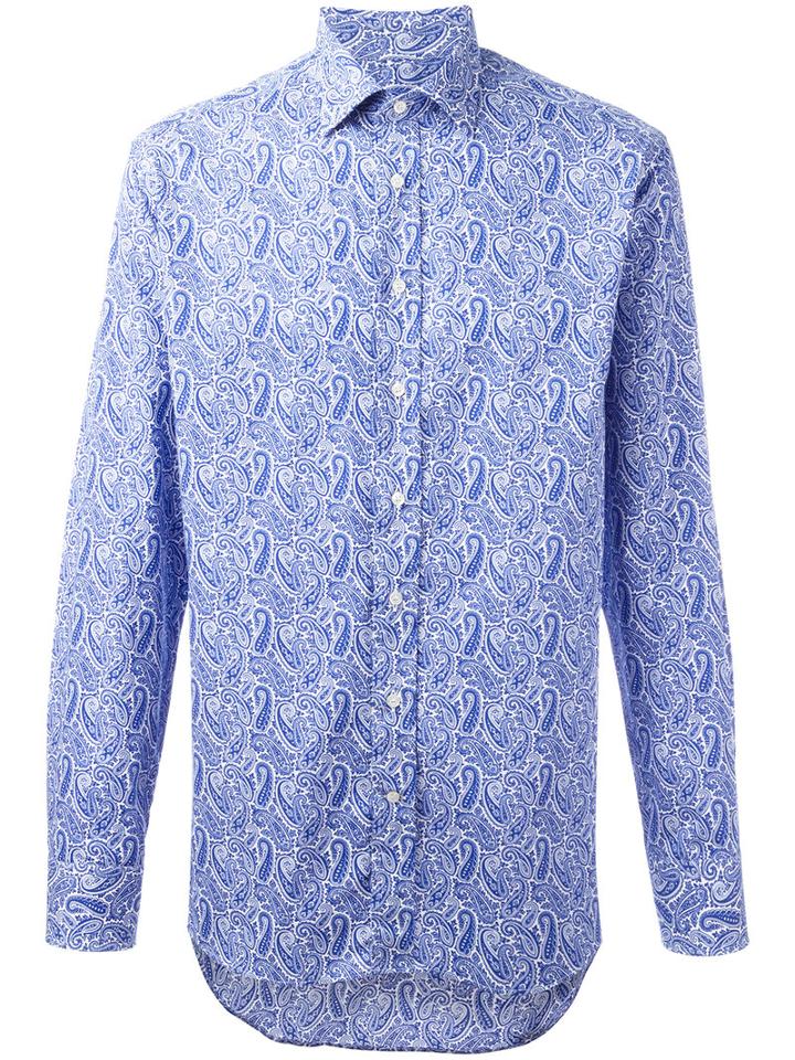 Etro New Warrant Shirt, Men's, Size: 44, Pink/purple, Cotton