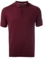 Roberto Collina Striped Sleeves Polo Shirt, Men's, Size: 50, Red, Cotton