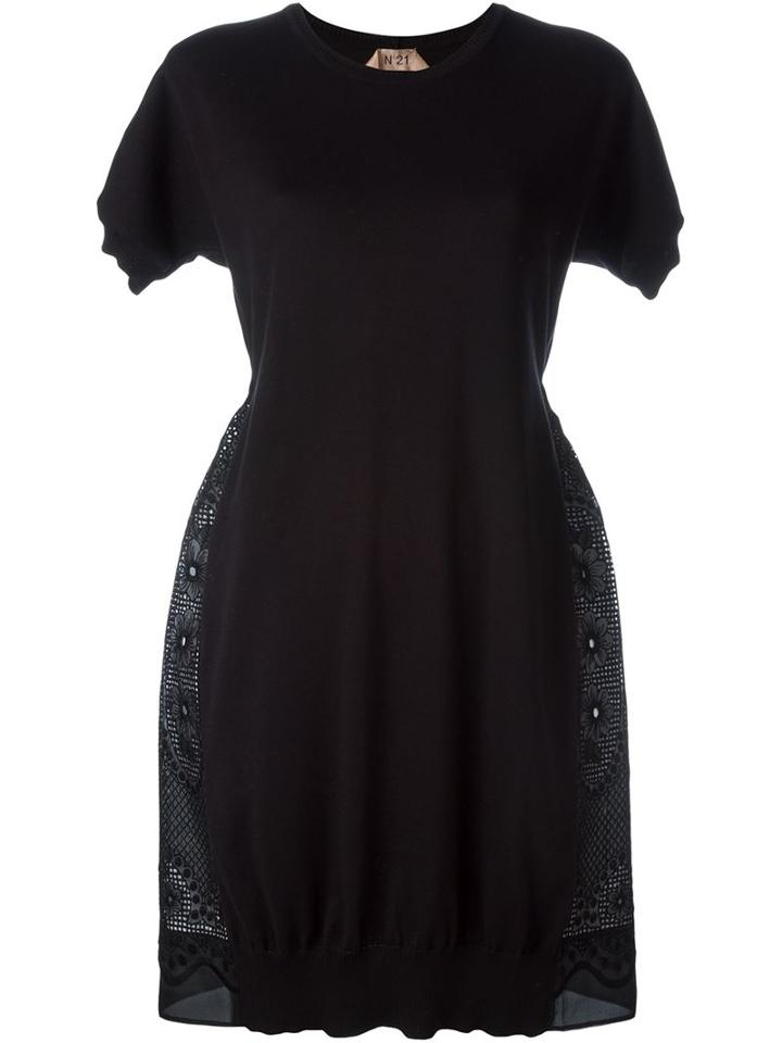 N.21 Broderie Anglaise Panel Knit Dress