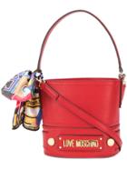 Love Moschino Scarf-detail Bucket Bag - Red