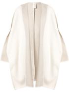 Seya. Hooded Knit Cape - White