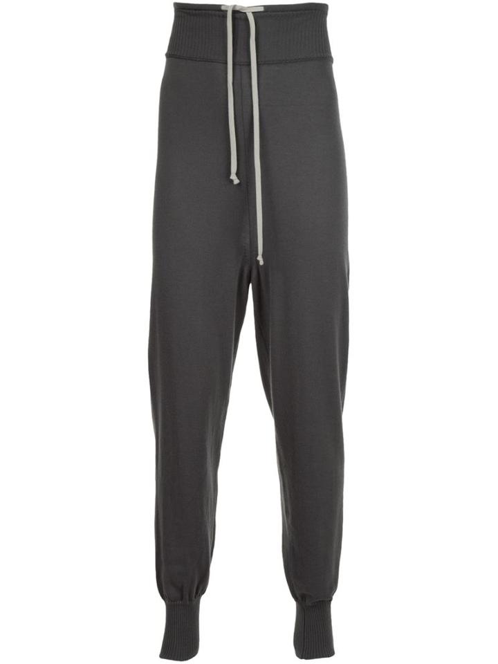 Rick Owens Tapered Track Pants, Men's, Size: Large, Grey, Virgin Wool