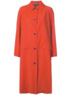 Paul Smith - Button Up Coat - Women - Cupro/viscose/wool - 42, Yellow/orange, Cupro/viscose/wool
