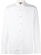 Dnl Classic Spread Collar Shirt, Men's, Size: 39, White, Cotton/polyamide