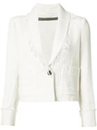 Raquel Allegra - One Button Jacket - Women - Cotton/rayon - 0, White, Cotton/rayon