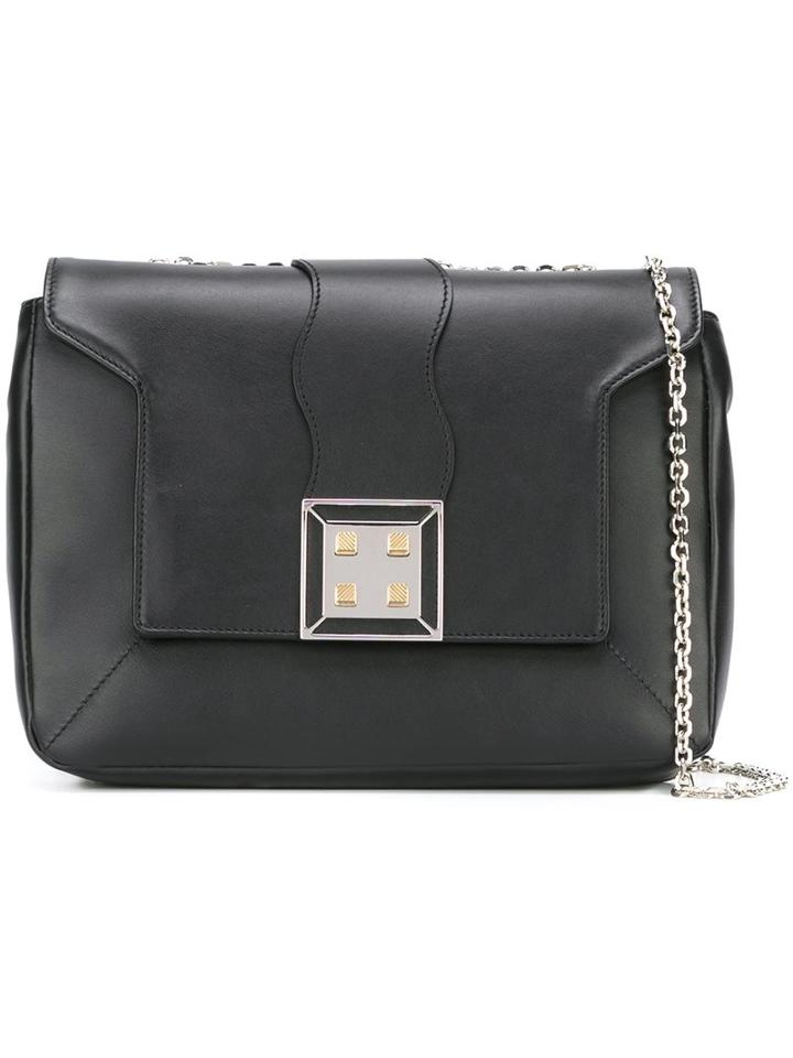 Manurina Square Detail Shoulder Bag, Women's, Black