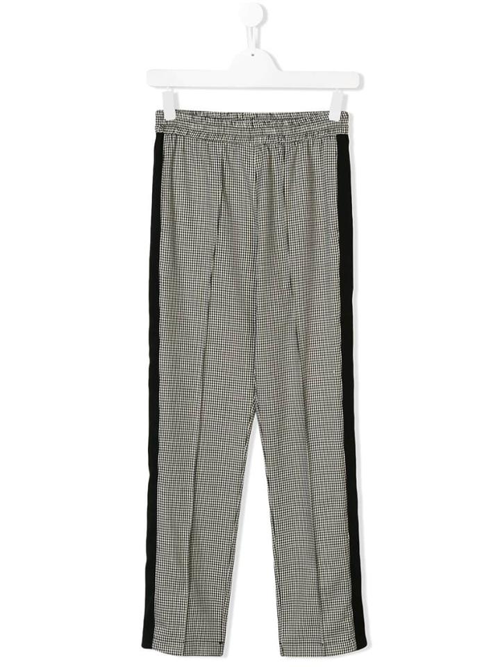 Monnalisa Micro Check Trousers - Black