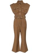 Zimmermann Zippy Virgin Wool Safari Jumpsuit - Brown