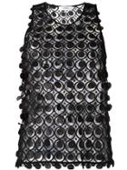 Carven Geometric Sheer Tank - Black