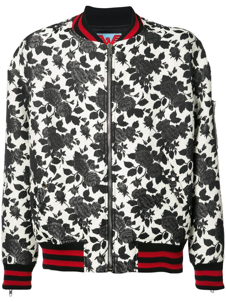 Adaptation - Rose Bomber - Unisex - Cotton/acrylic/polyester/cupro - M, White, Cotton/acrylic/polyester/cupro