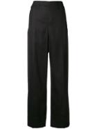 Lemaire Wide Leg Tailored Trousers - Black